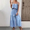 Fashion Solid Color Casual Two Piece Set