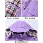 3-in-1 Plaid Waterproof Jacket for Women– Rain, Wind & Cold, All Covered
