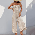 Fashion Bandeau Printed Casual Jumpsuit