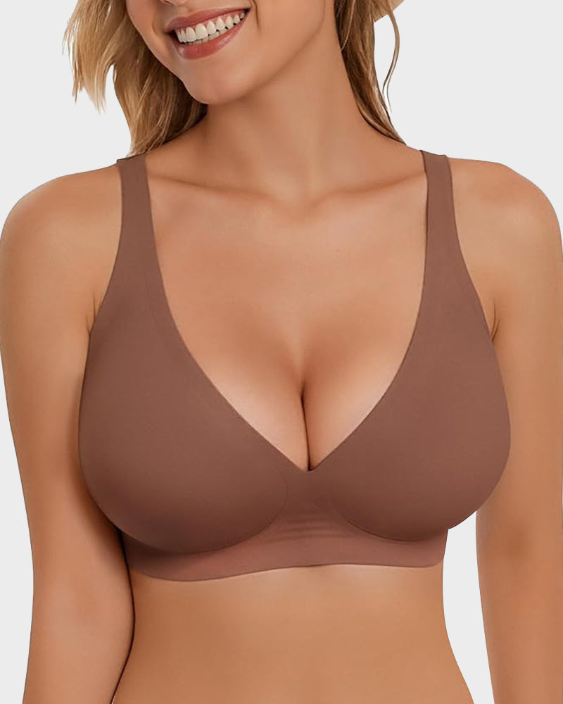 Seamless Deep V Push-Up Wireless Bra Main image
