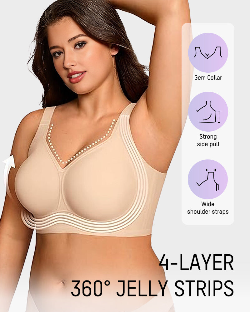 Comfortable Wireless Full Coverage Jelly Smoothing Bra Secondary image