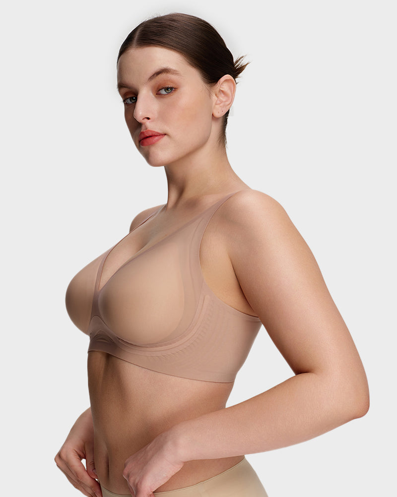 Supportive Wireless Deep-V Bra