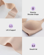Supportive Wireless Deep-V Bra