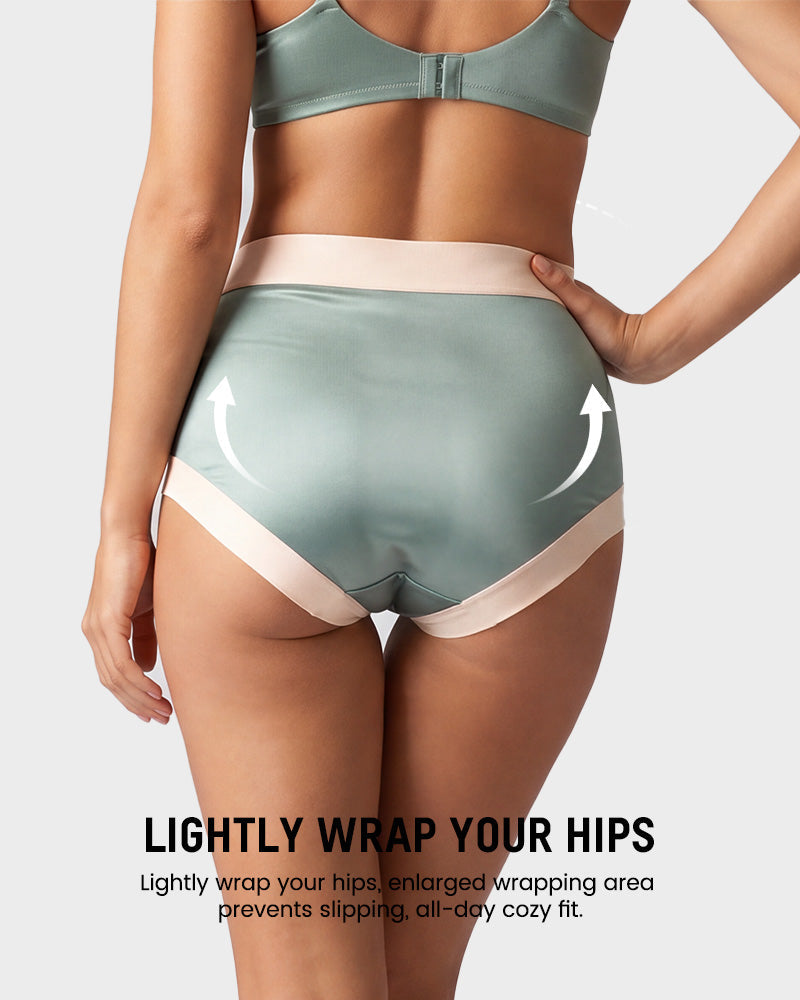 High Waist Satin Tummy Control Panties（5 pack）