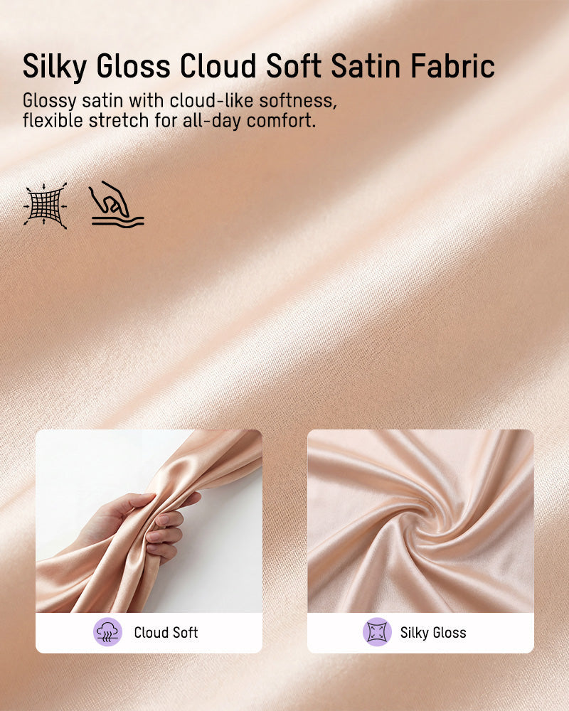 High Waist Satin Tummy Control Panties（5 pack）