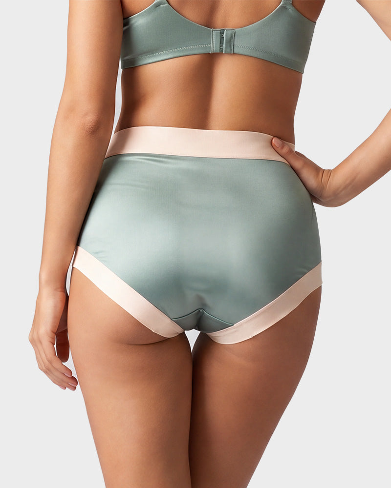 High Waist Satin Tummy Control Panties（5 pack）