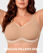 Seamless Wireless Full-Coverage Pullover Bra