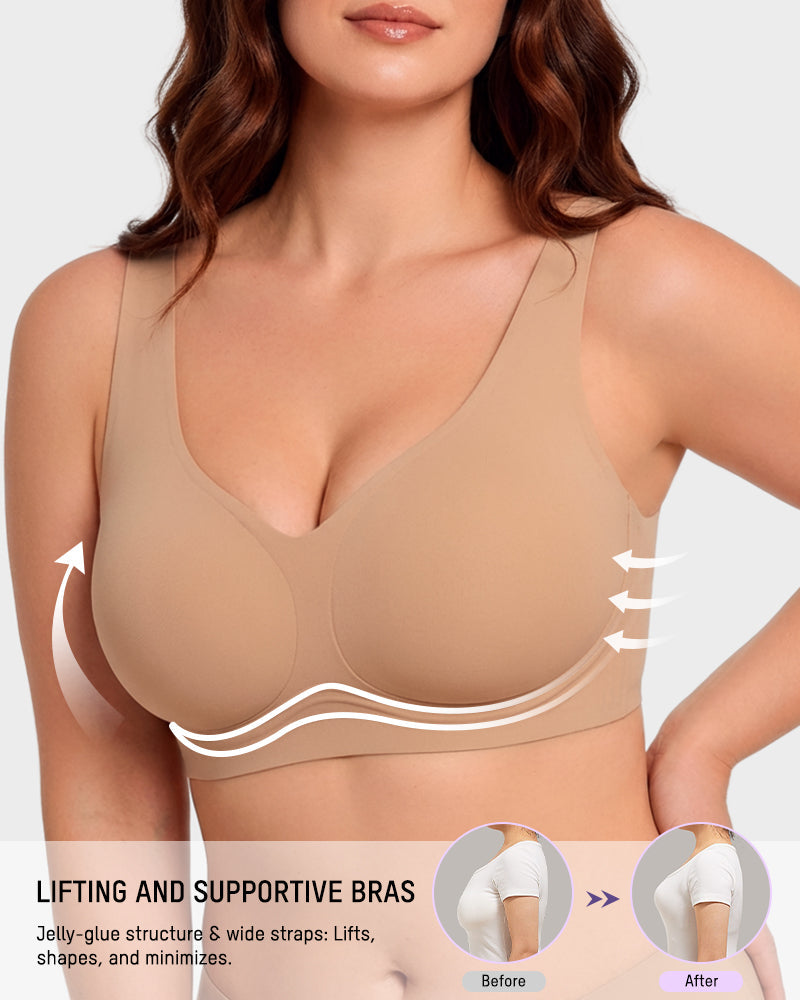 Seamless Wireless Full-Coverage Pullover Bra Secondary image