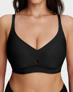 Teardrop Cutout Support Bra