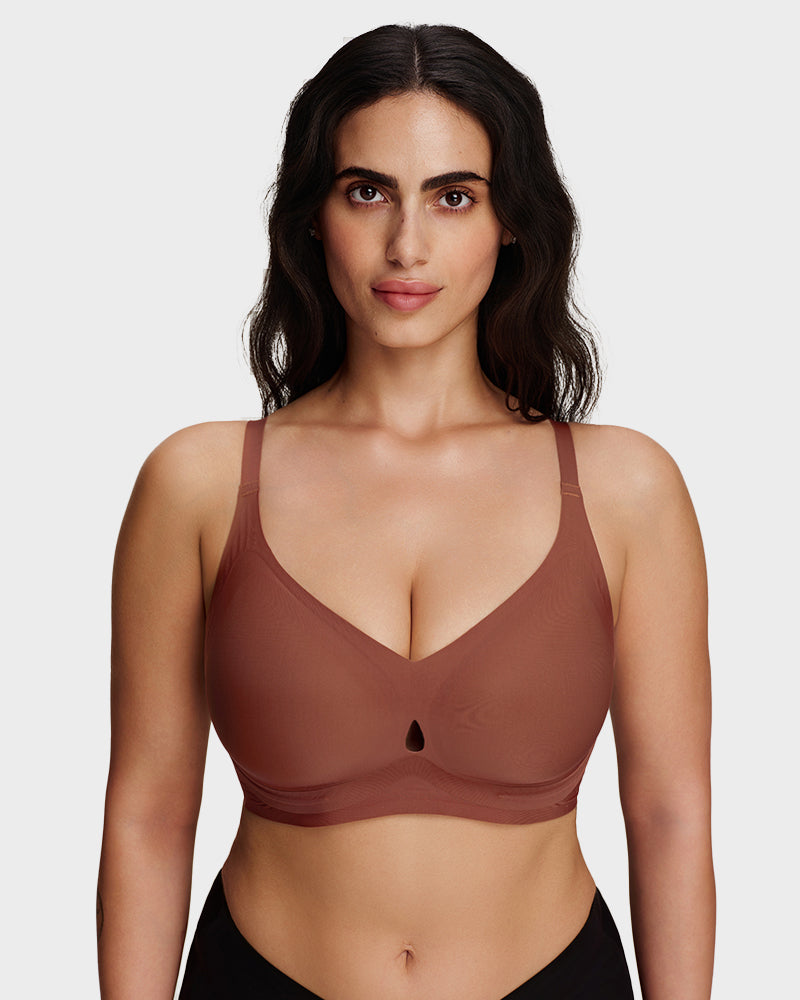 Teardrop Cutout Support Bra