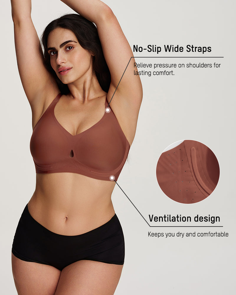 Teardrop Cutout Support Bra