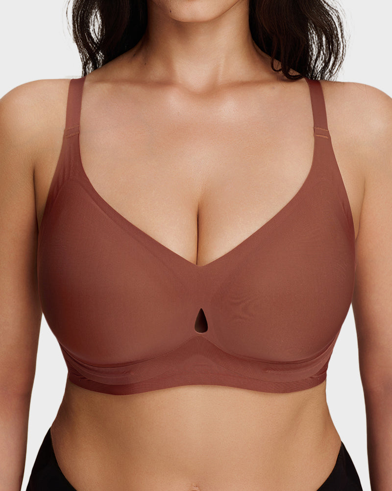 Teardrop Cutout Support Bra