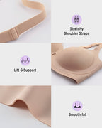 Teardrop Cutout Support Bra