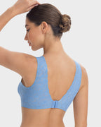 Wireless Lace Cami Bra with Built-In Cups & Seamless Minimizer Fit