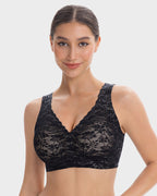 Wireless Lace Cami Bra with Built-In Cups & Seamless Minimizer Fit