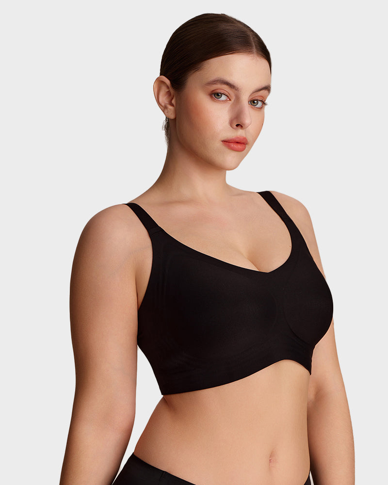 Wireless V-Neck Back & Side Smoothing Bra Secondary image