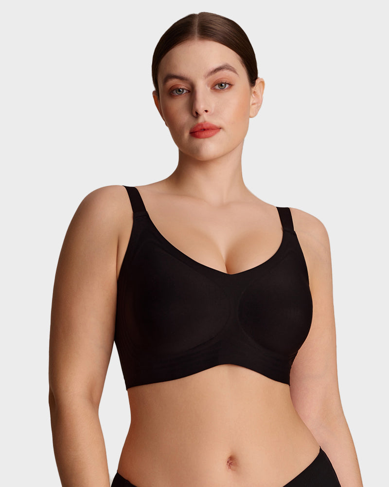Wireless V-Neck Back & Side Smoothing Bra Main image